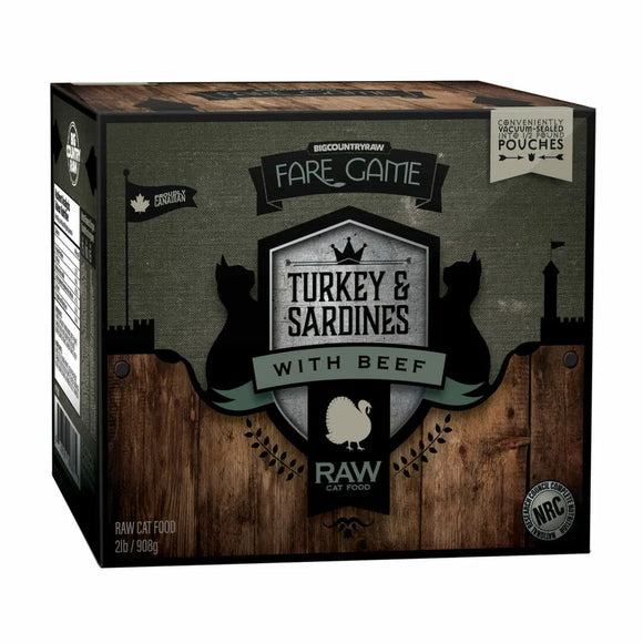 BIG COUNTRY RAW: Fare Game Dinde et Sardine - 2lbs