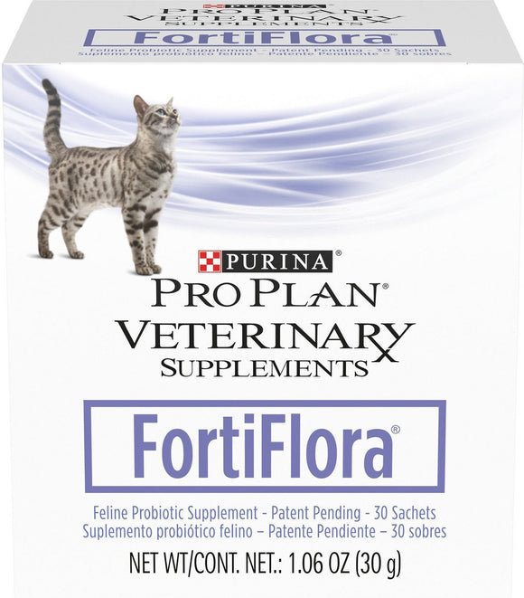 Pour chat Fortiflora suppléments probiotiques (30 sachets) Animo & Compagnie Boutique